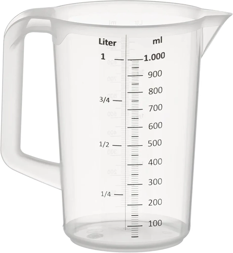 APS pichet gradué Ø 12 cm, H: 17 cm, 1 Liter Polypropylen