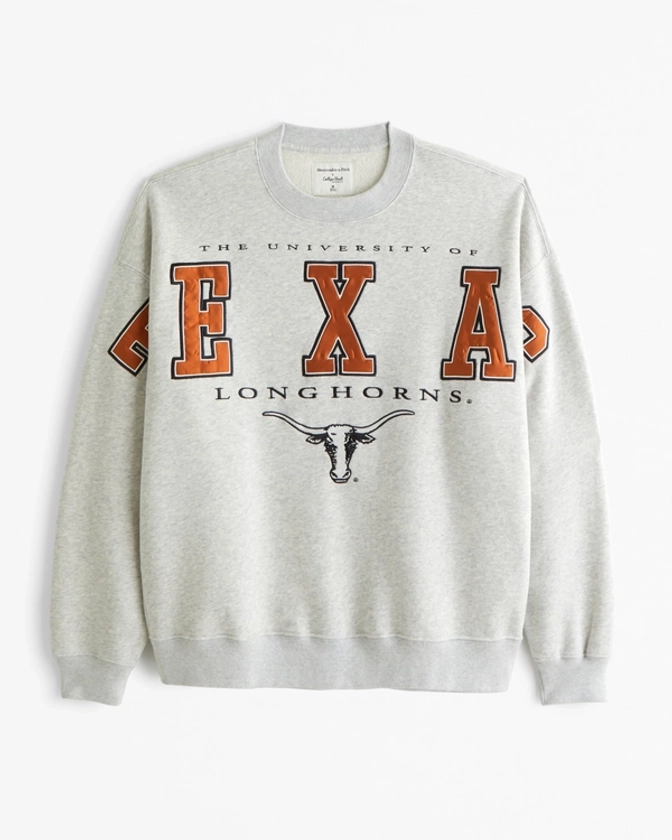 Men's University of Texas Graphic Crew Sweatshirt | Men's Tops | Abercrombie.com