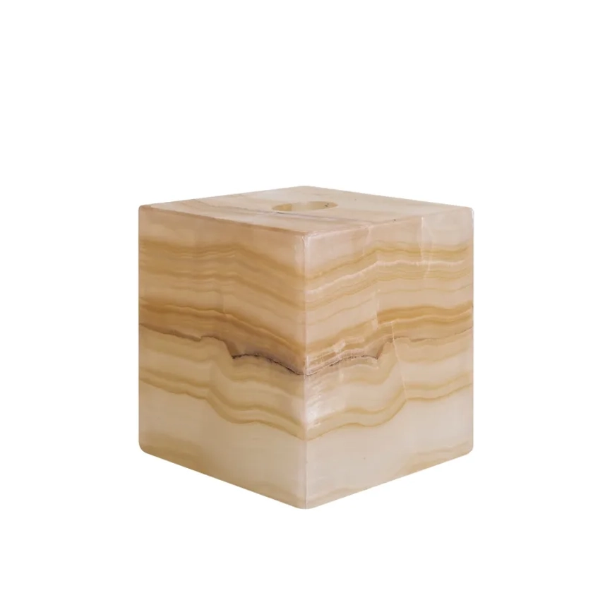 Less Is More Tissue Box - Amber Onyx