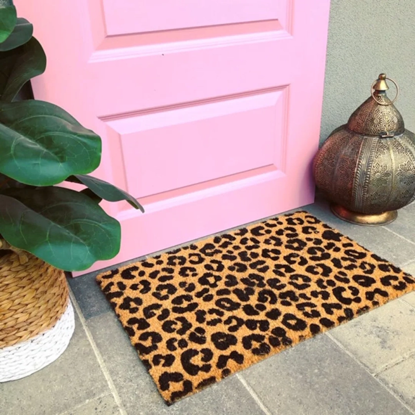 Leopard Print Doormat, Leopard Doormat, Leopard Print, Welcome Mat, Fun Doormat, Stylish Doormat, Door Mat, Leopard,animal Print, Custom Mat - Etsy UK