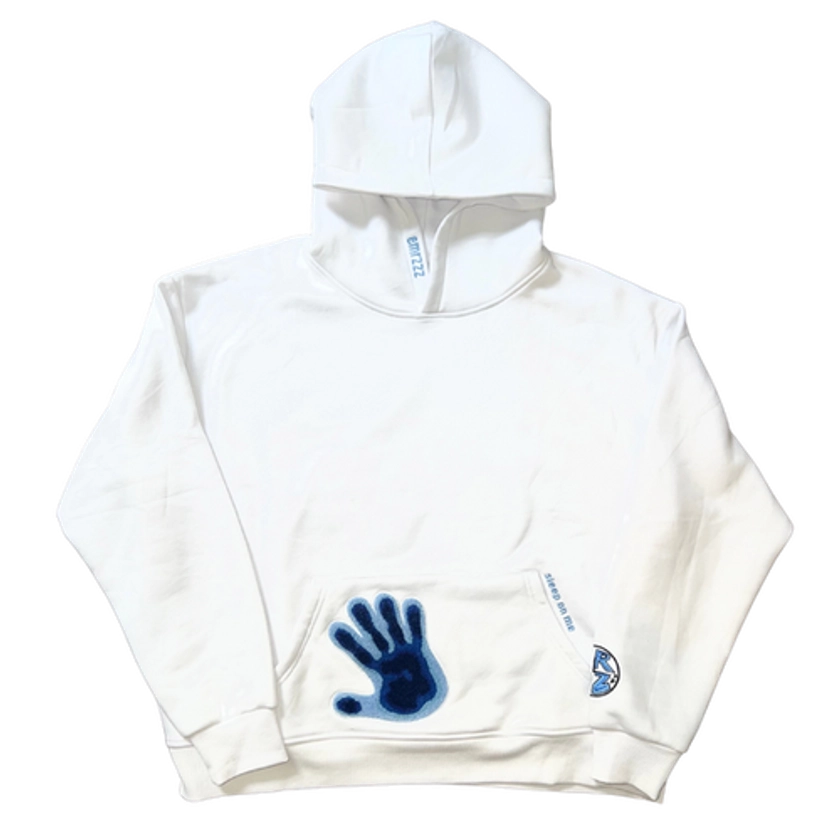 Thermal Hoodie White/Blue | emrzzz