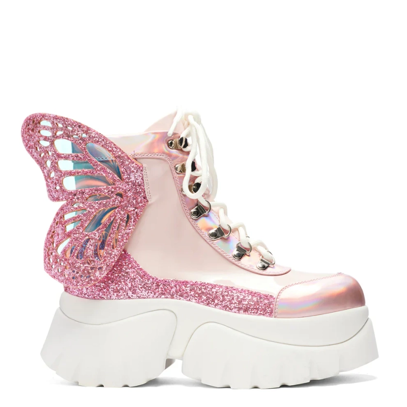 Wings of a Bubblegum Eyed Pixie Boots | Buy Now at Shoefreaks.ca