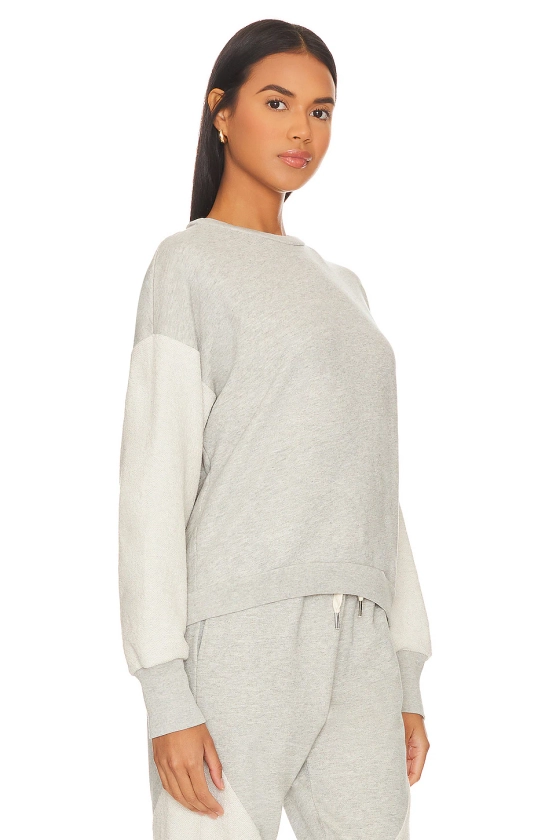 NSF Cj Reverse Sleeve Crewneck Sweatshirt in Heather Grey | REVOLVE