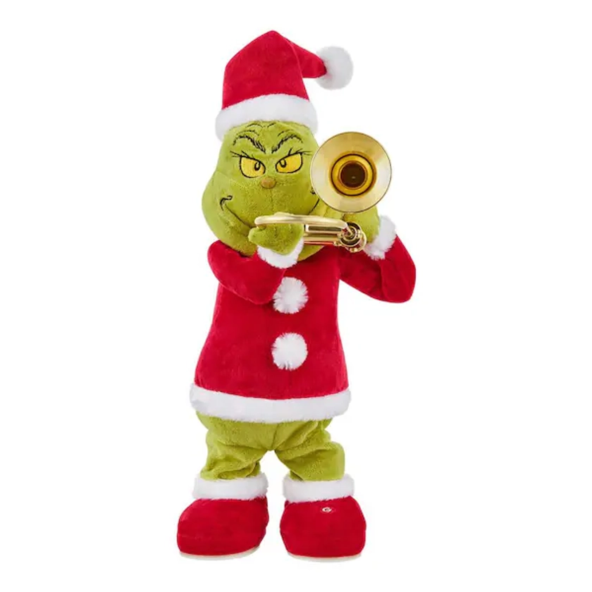 Grinch 12 in. Plush Animated Trombone Grinch 23GM19984 - The Home Depot