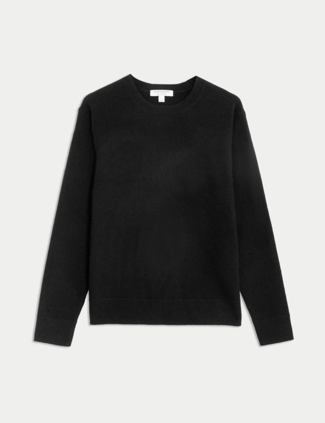 AUTOGRAPH Pure Cashmere Textured Crew Neck Jumper