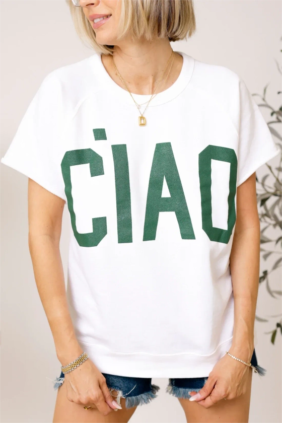 ⏰Hot Sale-Ciao French Terry Graphic Tee(40% OFF Today!)