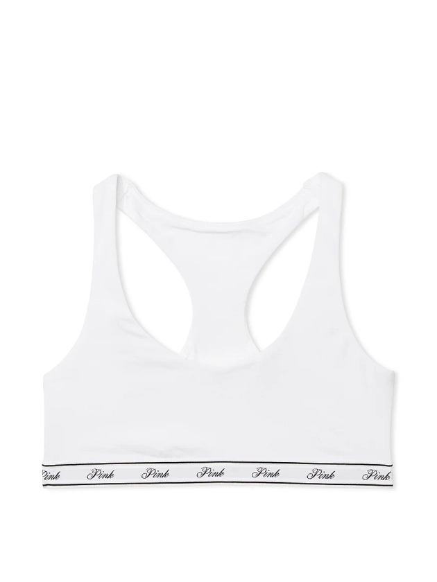 Buy Logo Cotton Racerback Bralette - Order Bralettes online 5000009678 - PINK