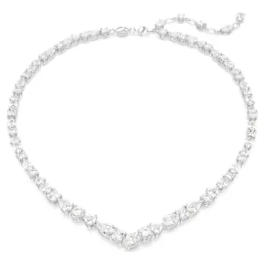 Collier Mesmera, Tailles variées, Blanc, Métal rhodié