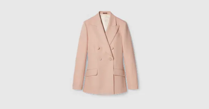 Gucci Double-breasted wool mohair jacket