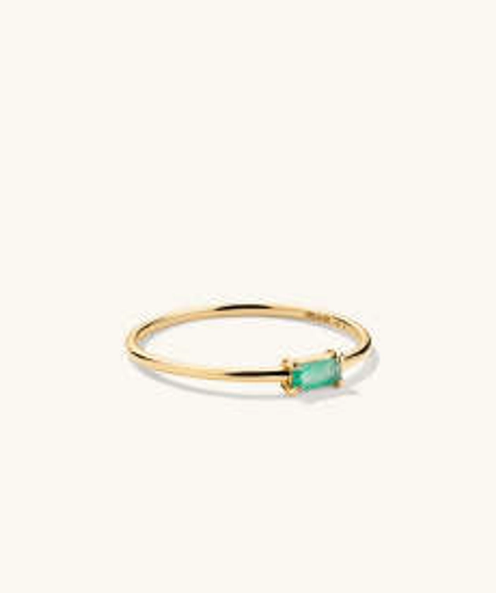 Baguette Emerald Stacker Ring