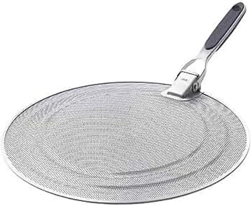 OXO Good Grips Stainless Steel Splatter Screen with Folding Handle, Silver