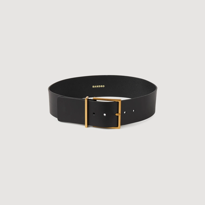 Ceinture large en cuir | Sandro FR