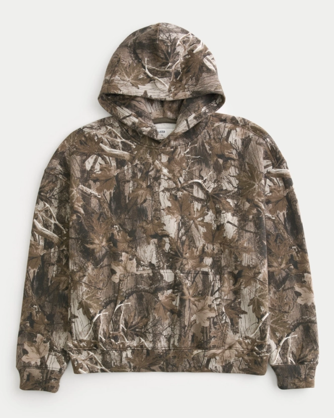 Men's Hollister Feel Good Fleece Boxy Camo Hoodie | Men's Tops | HollisterCo.com