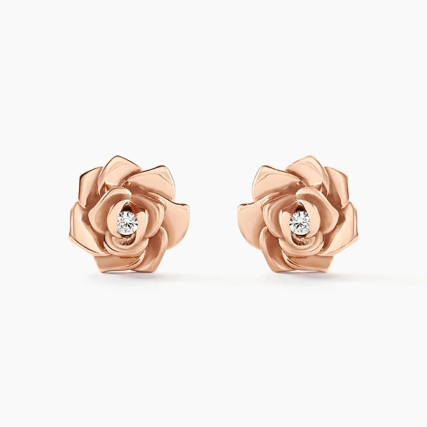 Boucles D'oreilles Puces Jannea Argent Rose Oxyde De Zirconium