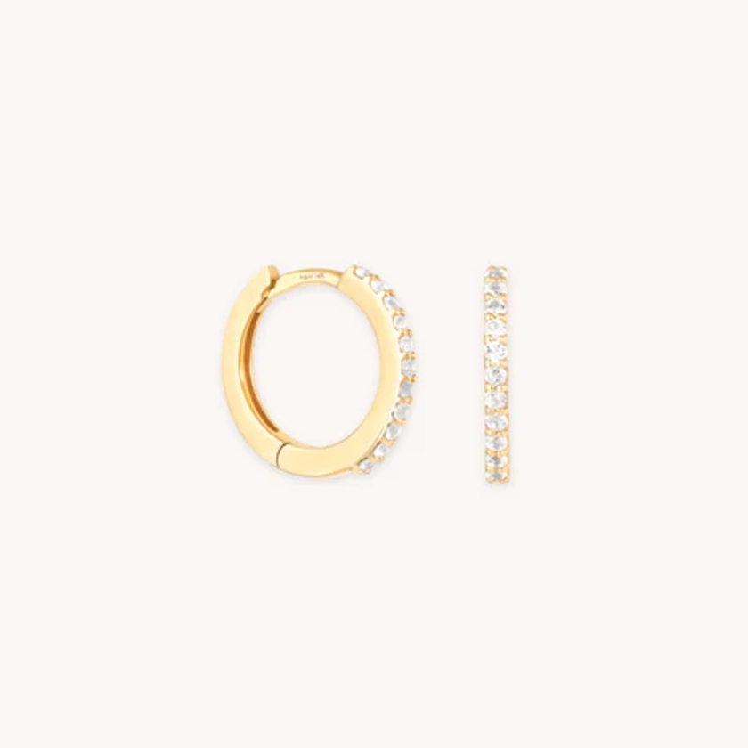 Topaz Hoops in Solid Gold