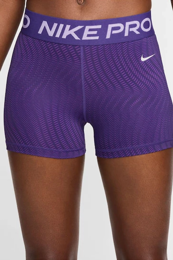 Buy Nike Purple Dri-FIT Pro Mid Rise 3 Printed Shorts from the Next UK online shop