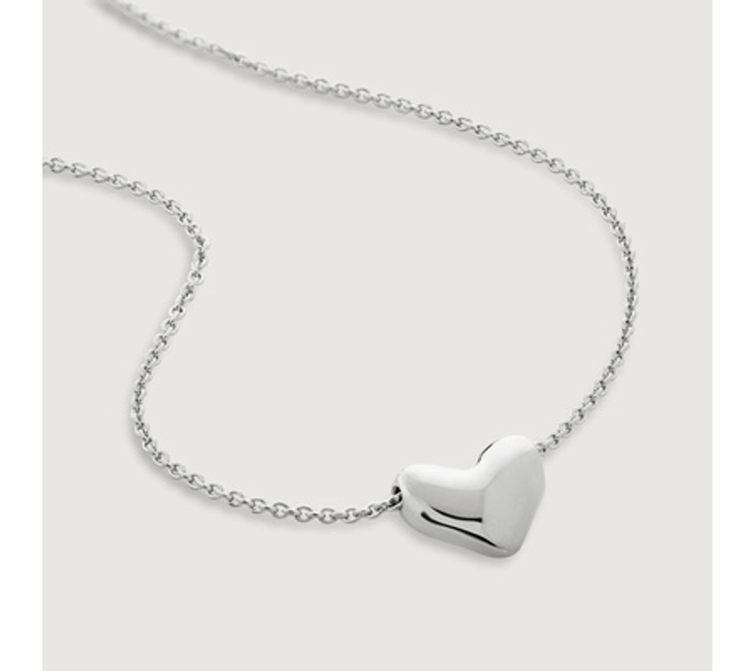 Heart Chain Necklace Adjustable 41-46cm/16-18' | Monica Vinader