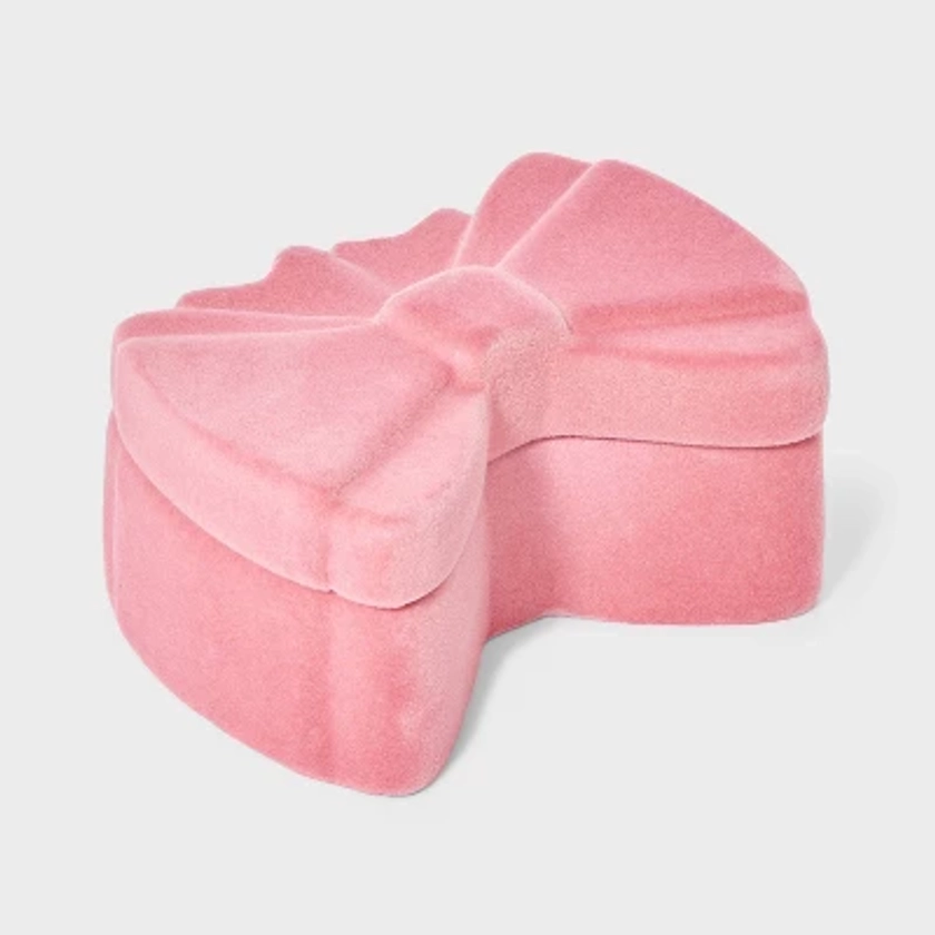 Bow Flocked Trinket Box - Wild Fable™ Pink