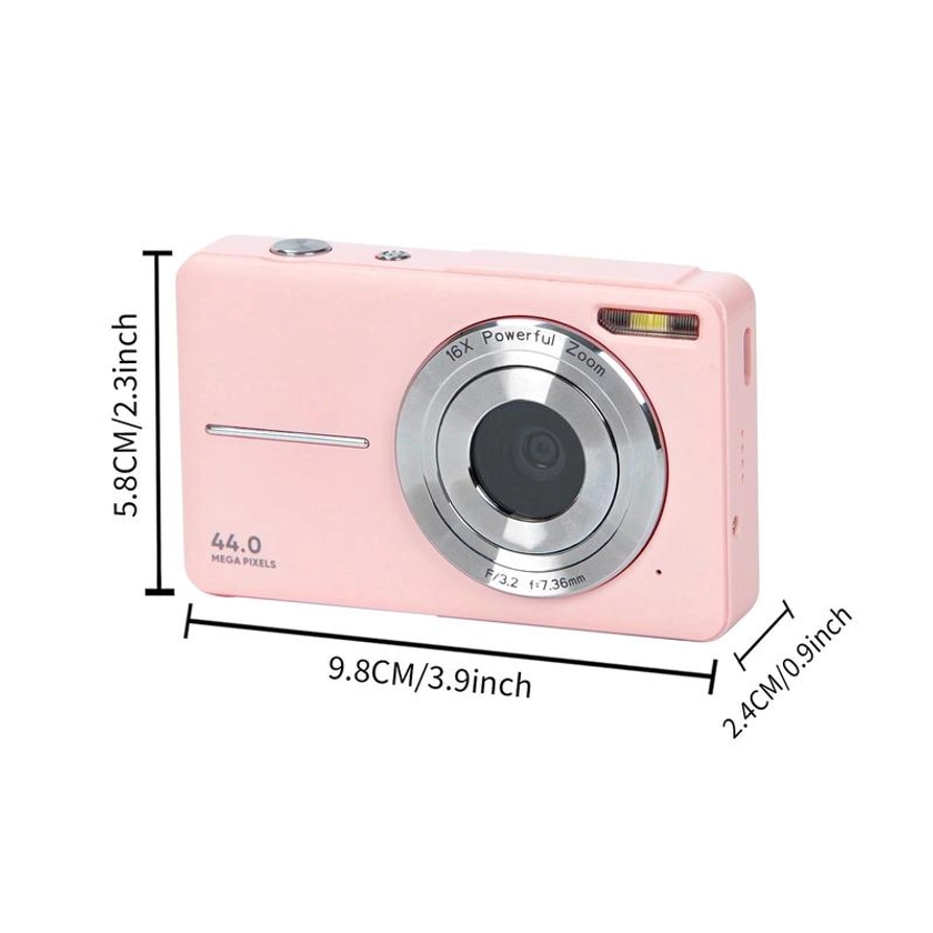 DC403 Recording Digital Camera for Music Festival, 1080P 44MP Digital Camera for Father's Day Gift, 32G Memory Card, 16X Zoom Digital Cameras, Fun Summer Gift