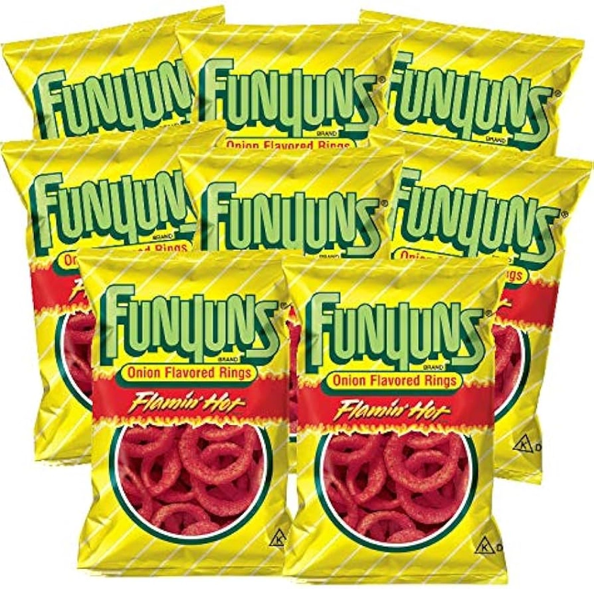 Amazon.com: Funyuns Flamin' Hot Onion Flavored Rings, 1.25 ounce bags (Pack of 8)