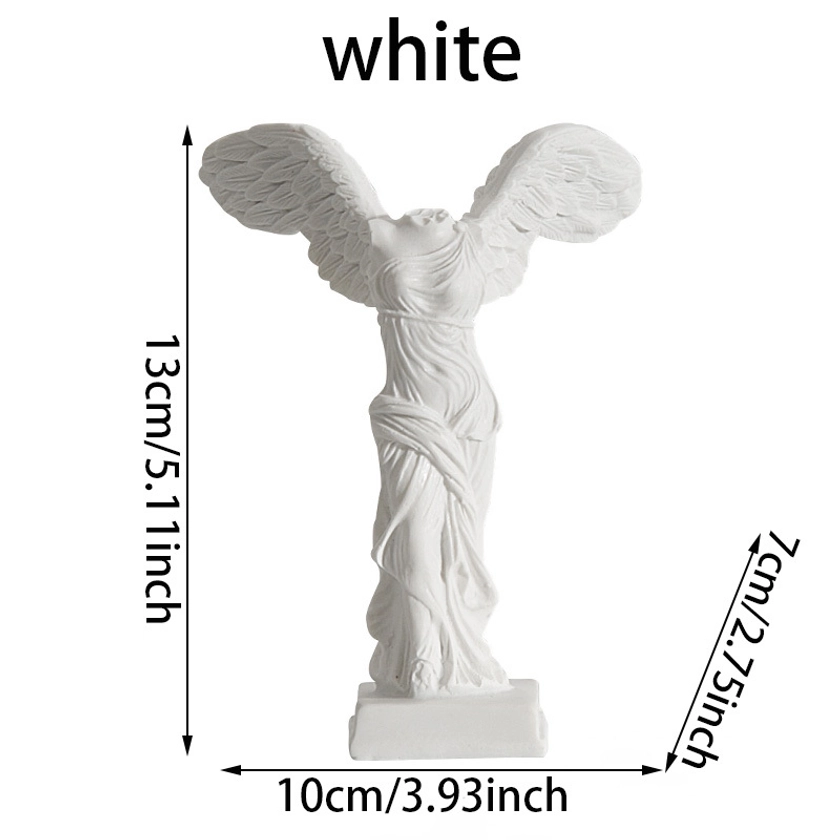 1pc Victory Goddess Statue Sculpture Roman Greek Goddess Victoria Figurine Desktop Ornament For Office Garden Decor