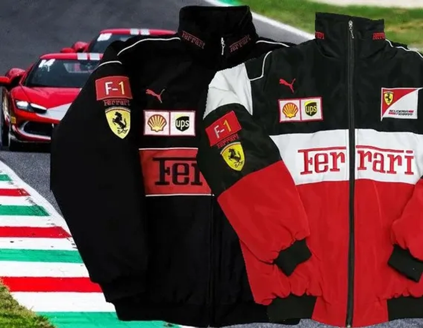 Ferrari jacket,Vintage F1 jacket,Racing pilot jacket,Old school,Formula One,rally,car jacket street style jacket Gender-Neutral Adult Jacket