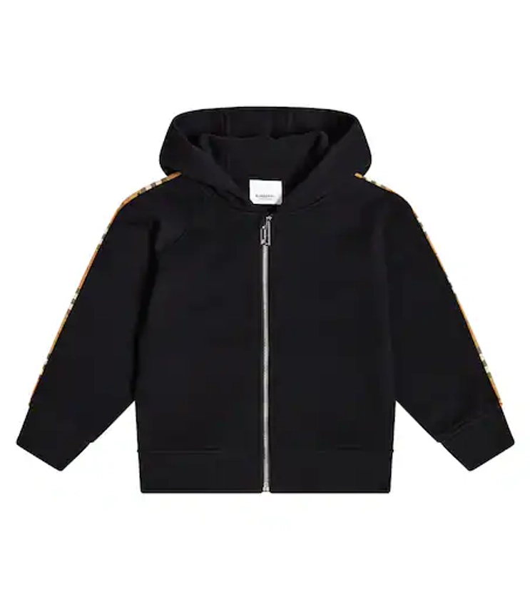 Timmy cotton jersey hoodie in black - Burberry Kids | Mytheresa