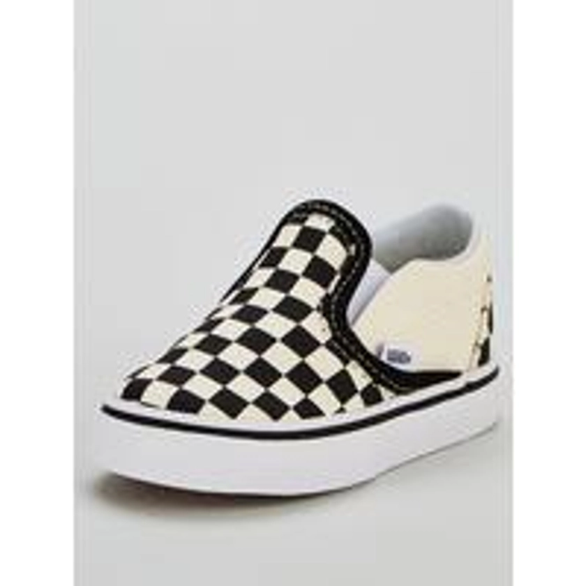 Infant Unisex Classic Slip-On Checkerboard Trainer - Black/White