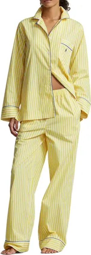 Polo Ralph Lauren Madison Stripe Cotton Pajamas | Nordstrom