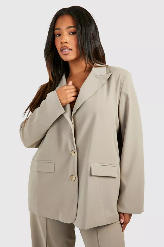 Grande taille - Blazer oversize fendu