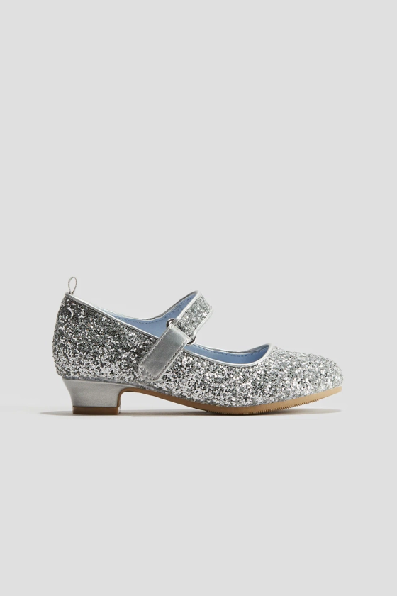 Glittery dressing-up shoes - Silver-coloured/Frozen - Kids | H&M GB