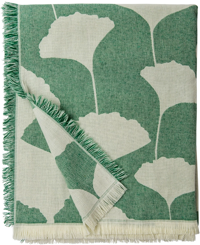 GINKO Emerald - Throw made from recirculated cotton - Brita Sweden