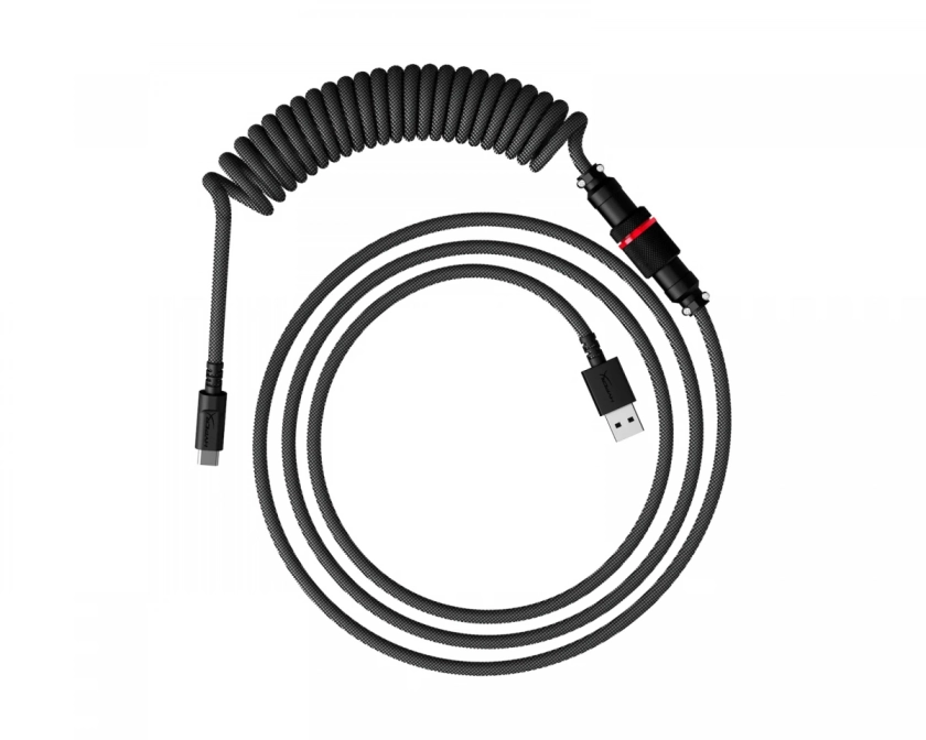 USB-C Coiled Cable - Gray / Black