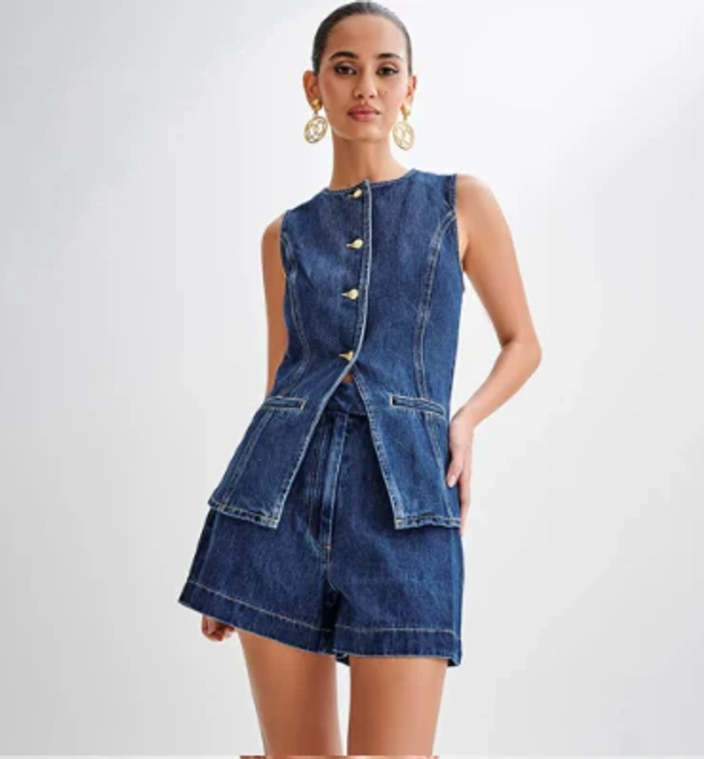 Hailee - Flattering denim two piece set