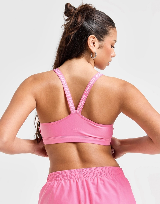 Pink Under Armour Wordmark Strappy Sports Bra | JD Sports UK 