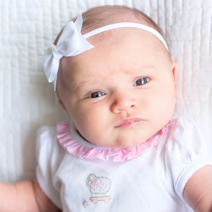 Baby Girl White Headband with Bow - Beyond Creations