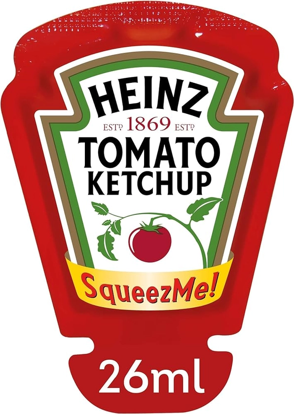 Heinz Tomato Ketchup SqueezMe portions, 26 ml (Pack of 70) : Amazon.co.uk: Grocery