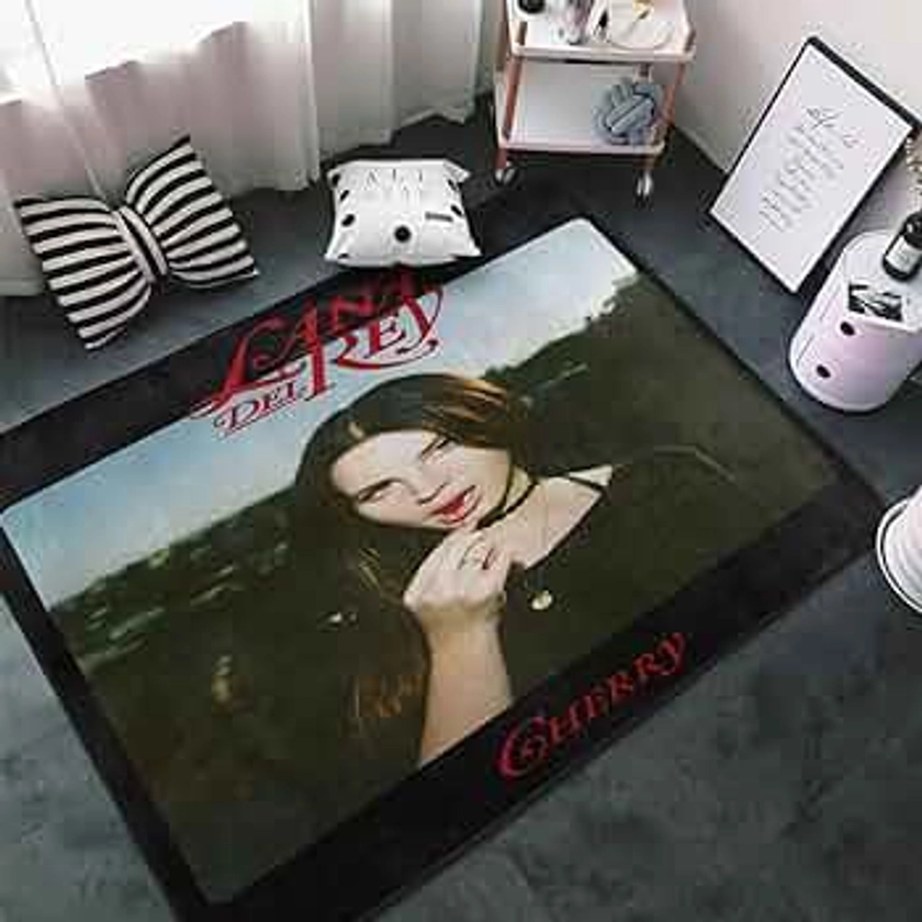 Lana Singer Del Rey Area Rugs Anti-Slip Ultra Soft Floor Mat Big Rug for Bedroom Living Room Kitchen Home Decor Outdoor/Indoor 60x39in