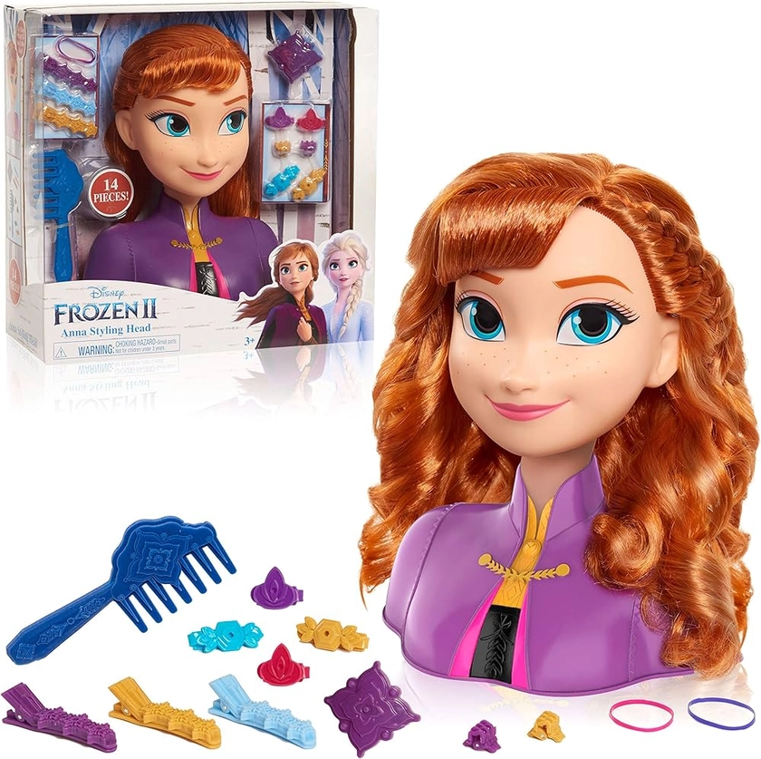 JP Disney Styling FRND3000 Frozen 2 Anna Styling Head,Red,26.5 x 27 x 12cm : Amazon.fr: Jeux et Jouets