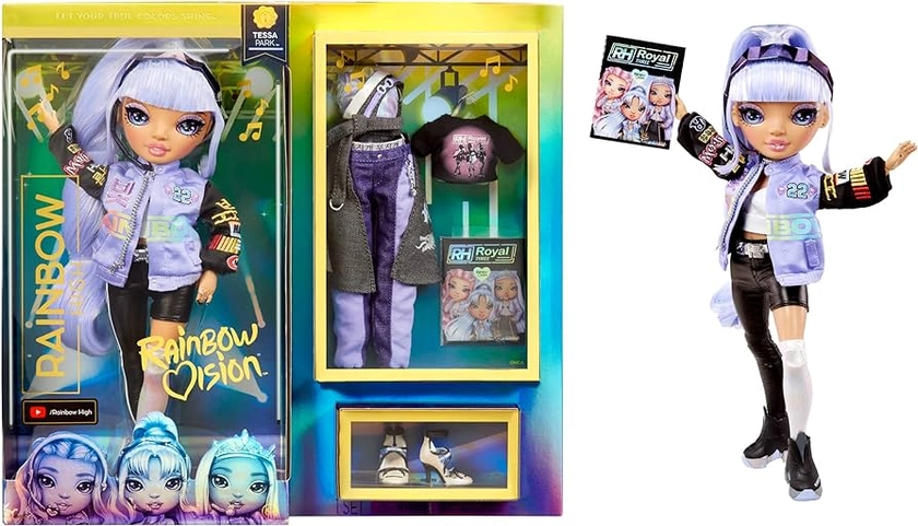 Rainbow Vision Rainbow High Royal Three K-Pop boneca de moda - Tessa Park - inclui 2 conjuntos Mix & Match, auriculares com microfone e marchandising - Idade: 6+ anos : Amazon.com.br: Brinquedos e Jogos
