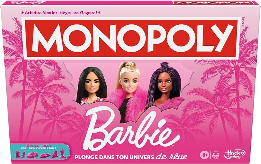 Monopoly Jeu de Plateau : édition Barbie : Amazon.fr: Jeux et Jouets