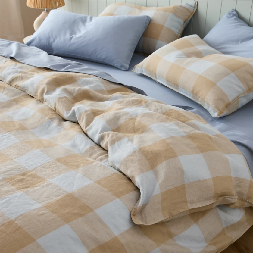 Eve Linen - Riley Gingham Quilt Cover