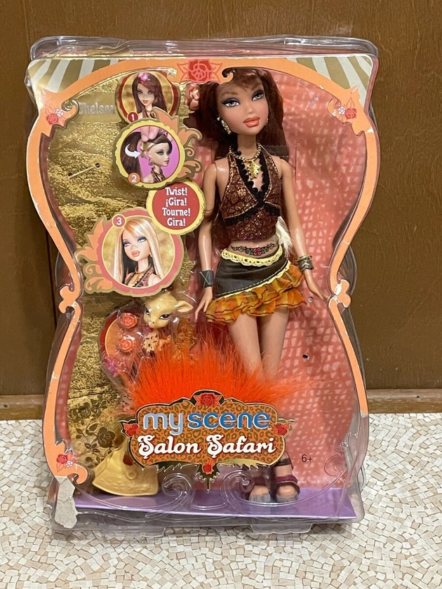 2006 Barbie My Scene Junglicious Salon Safari Chelsea Doll Twist Hair Rare