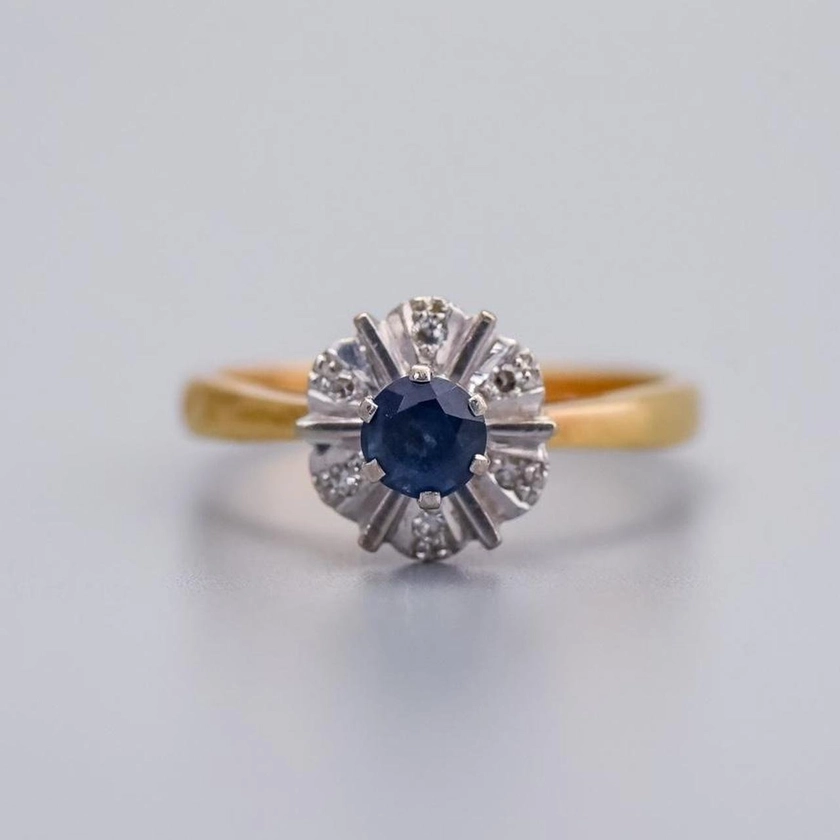 18K Gold Sapphire and Diamond Ring — Don Laurence Jewellery