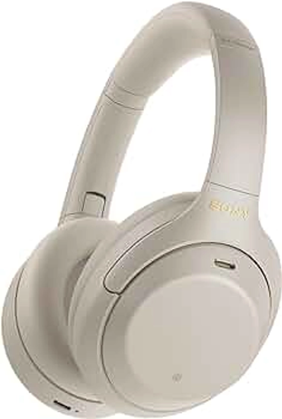 Sony WH-1000XM4 kabellose Bluetooth Noise Cancelling Kopfhörer (30h Akku, Touch Sensor, Headphones Connect App, Schnellladefunktion, optimiert für Amazon Alexa, Headset mit Mikrofon) Platin Silber