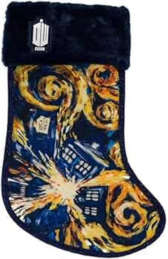 Kurt Adler Doctor Who Tardis Starry Night Stocking, 19-Inch