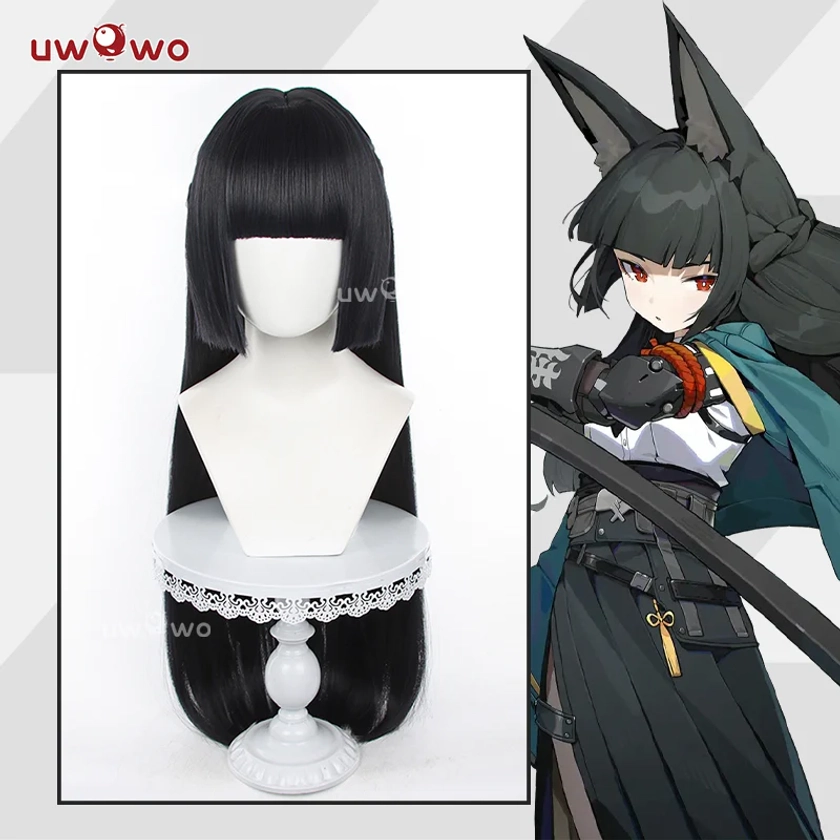 Uwowo Game Zenless Zone Zero/ZZZ Hoshimi Miyabi Cosplay Wig Long Black