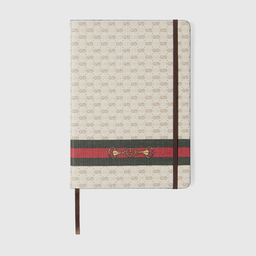 GUCCI LARGE NOTEBOOK WITH WEB AND HORSEBIT