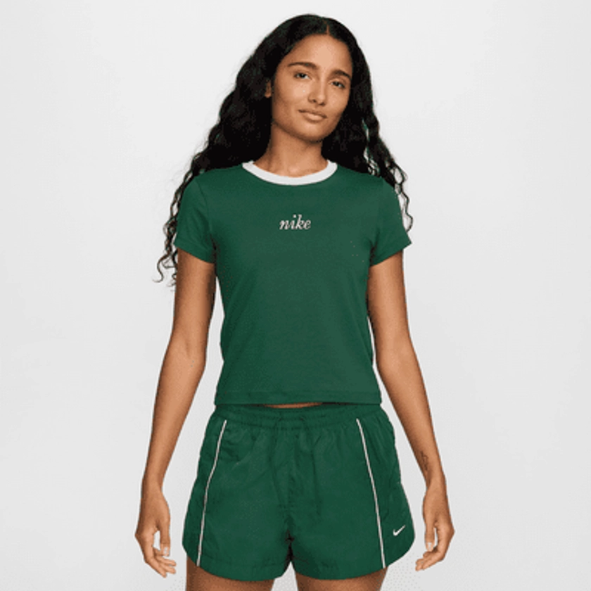 T-shirt slim court Nike Sportswear Chill Knit pour femme