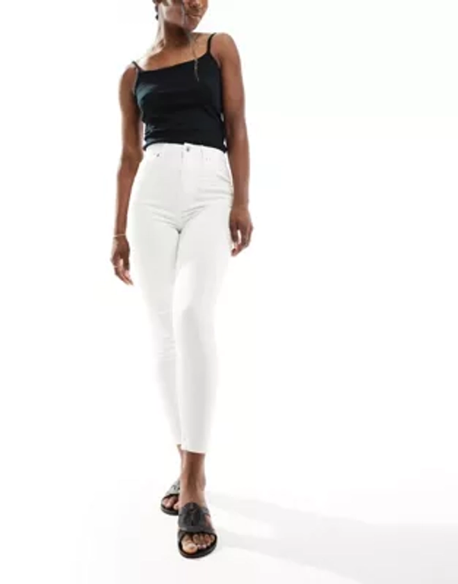 Bershka - Jean skinny à taille haute - Blanc | ASOS